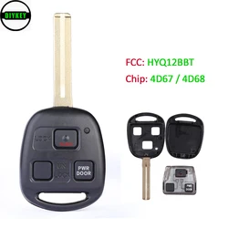 DIYKEY Remote Car Key 3 pulsanti 314.4MHz 4D67 / 4D68 Chip per Lexus ES330 RX330 RX350 RX400H 2004 2005 2006 2007 2008 HYQ12BBT