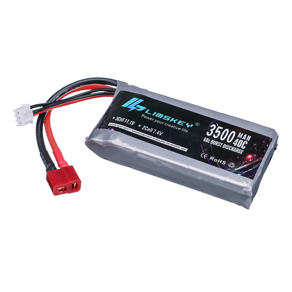 Akumulator 7.4V do Wltoys 144001 samochód 2s 3500mah bateria lipo T wtyczka do Wltoys 144001 12423 12428 104001 124018 RC akumulator samochodowy