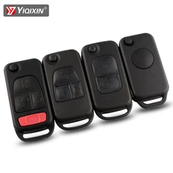 YIQIXIN 1/2/3/4 Button Flip Folding Replacement Remote Car Key Shell For Mercedes Benz W168 W124 W202 W203 A C E ML C CL S SL SE