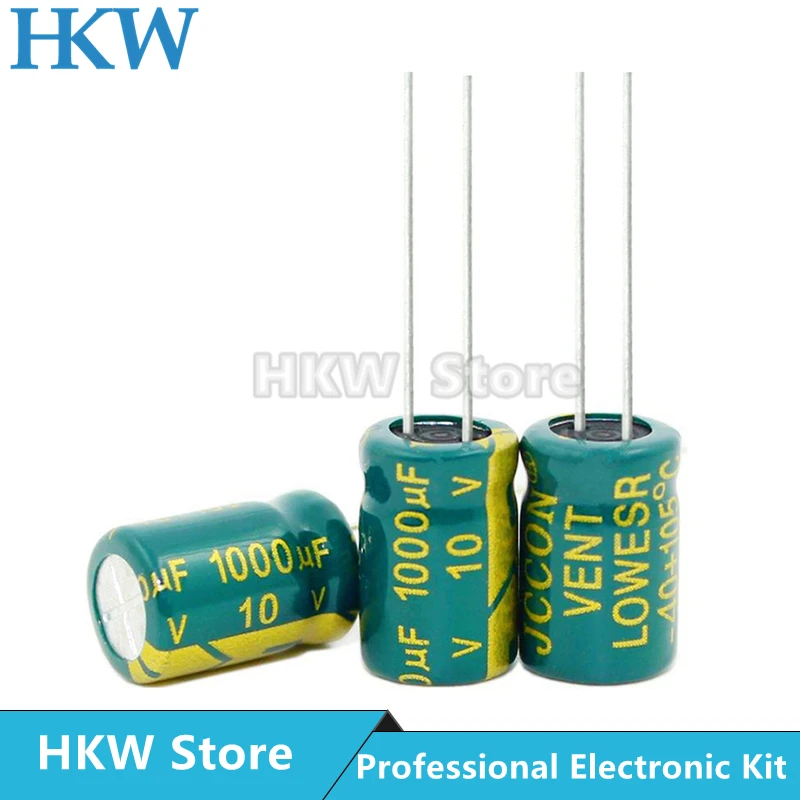 

30pcs/lot 1000UF 10V 8*12mm High Frequency Low ESR / Impedance Aluminum Electrolytic Capacitor 1000uf10V 8X12 20%