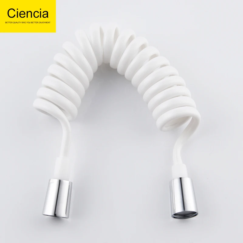 

Ciencia Flexible Shower Hose G1/2'' Spring Telephone Line Hose with Nut for Handheld Bidet Shattaf Sprayer Bathroom Accessories