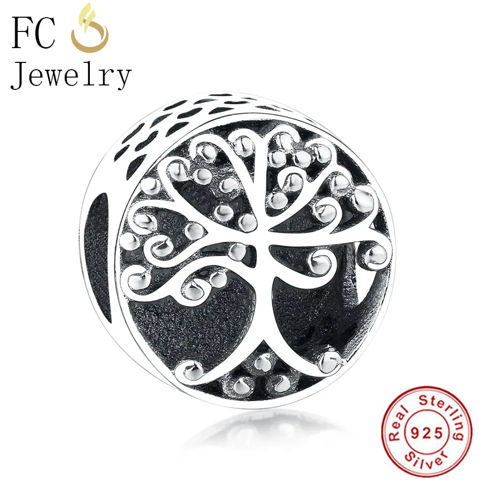 FC Jewelry Fit Original Pan Charms Bracelets 925 Silver Grow In Love Family Root Tree of Life Bead For Women Making Berloque