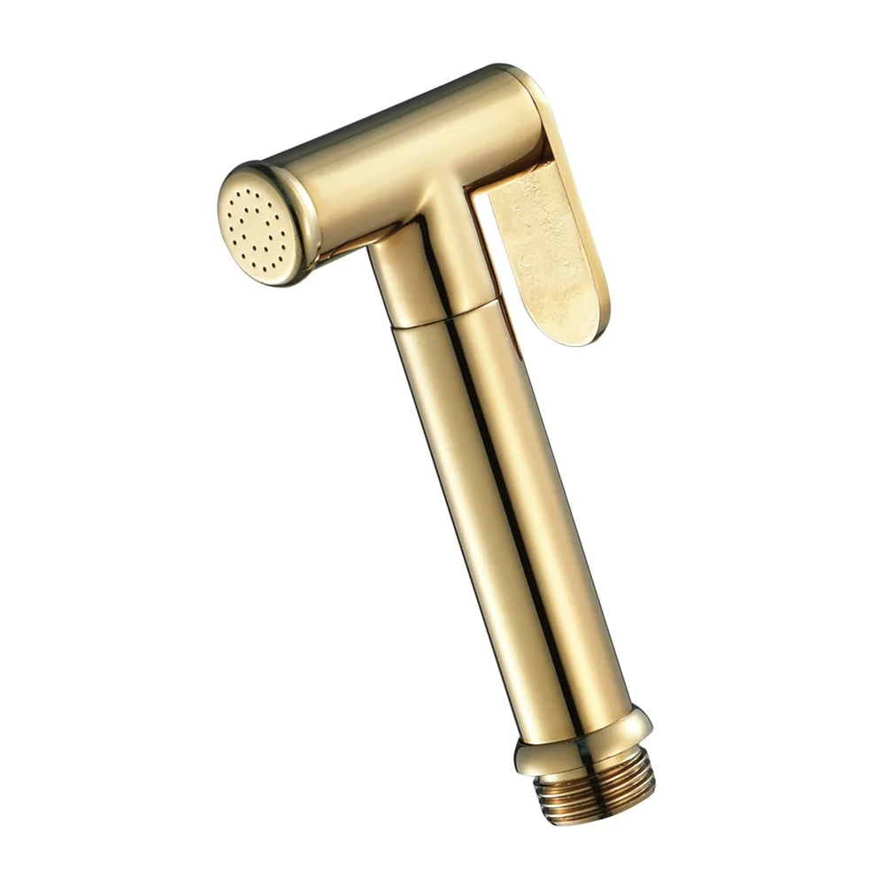 Brass golden Shower Head Round Spray Gun Bathroom Cleaning Toilet Cleaning Flushing Bidet Spray Gun