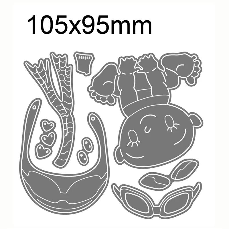 Cute Little Baby Pilot 2022 Hot Newest Metal Cutting DiesStencils for Making Scrapbooking Album Birthday Card Embossing Cut Die