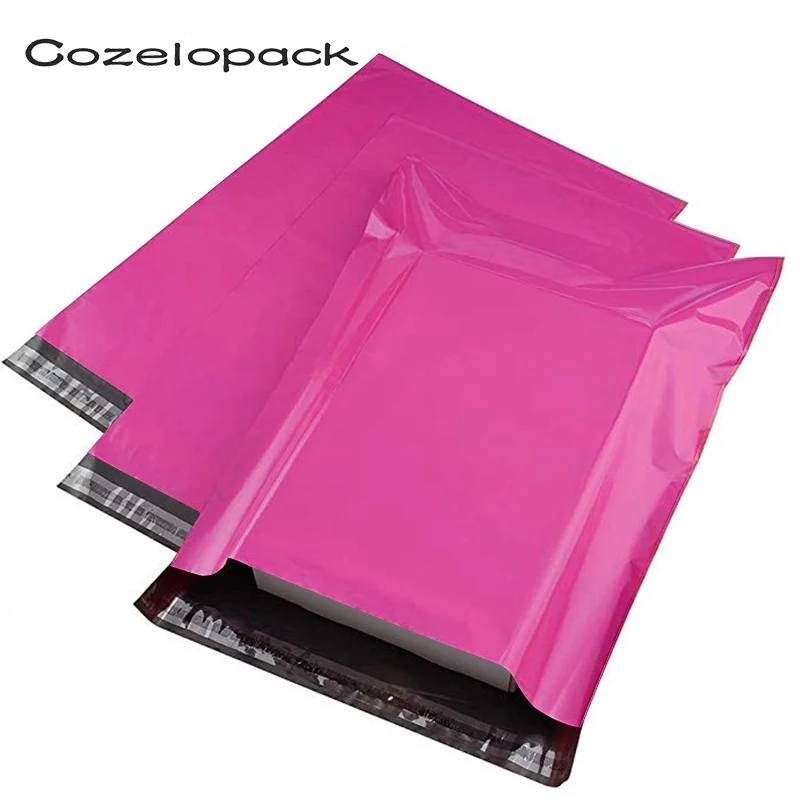 10pcs Pink Poly Mailer Self Adhesive Post Mailing Package Mailer Glue Seal Postal Bag Gift Bags Courier Storage Shipping Bags