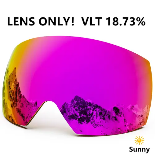 Maxjuli Ski Goggles Only Lens Winter Snow Sports with Anti-fog for Men Women Youth Skiing Skating mask ONLY LENS FOR M6 - Image 9