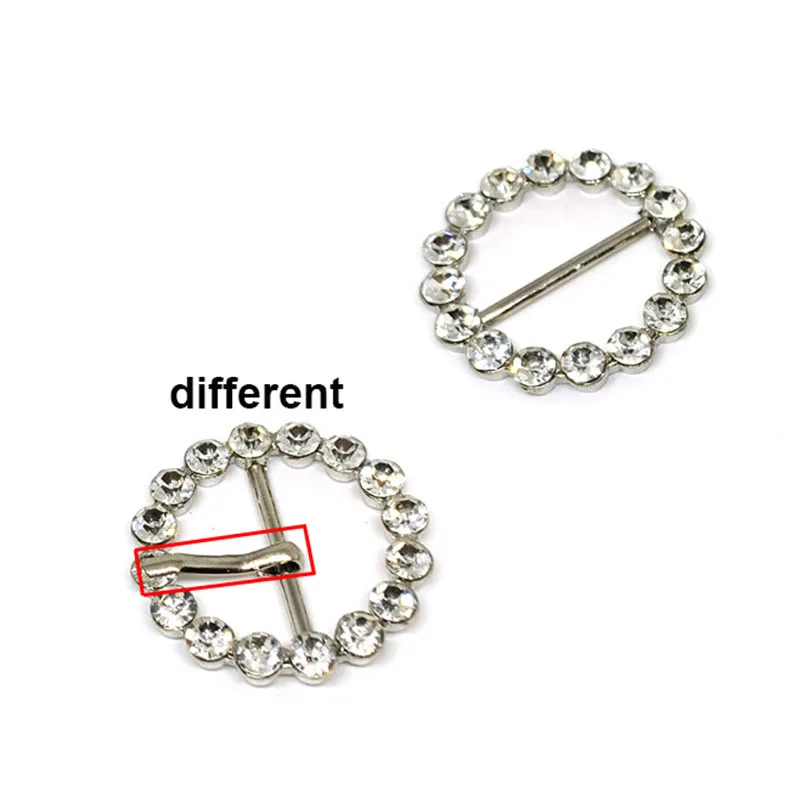 1pcs Metal Round Adjustable Buckle Rhinestone Pin Clasp for Leather Craft Bag Strap Belt Handle Shoulder Garments Accessories