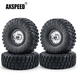 AXSPEED 1,9-calowe piasty felgi ze stopu metali 120mm gumowe opony do osiowych SCX10 TRX-4 1/10 gąsienica RC części do ulepszenia samochodów