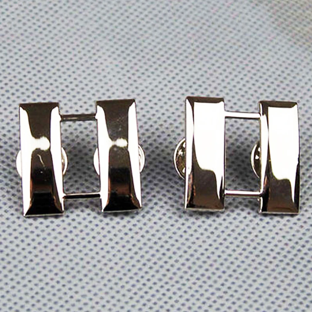 PAIR WW2 U.S. US ARMY OFFICER\'S CAPTAIN RANK INSIGNIA PIN BADGE SILVER