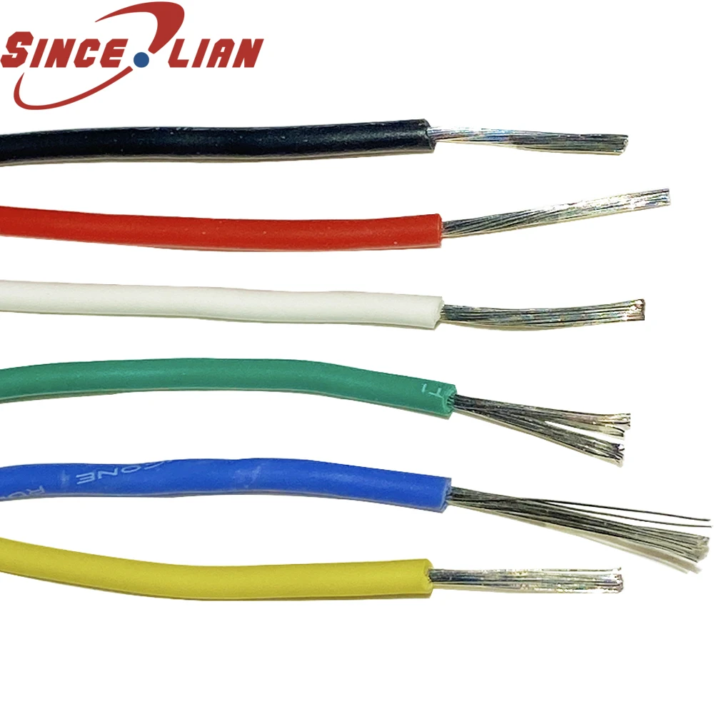 

50M UL3239 20 AWG Stranded Wire Flexible Silicone Electrical Wire Rubber Insulated Tinned Copper 3000V High Temperature Line