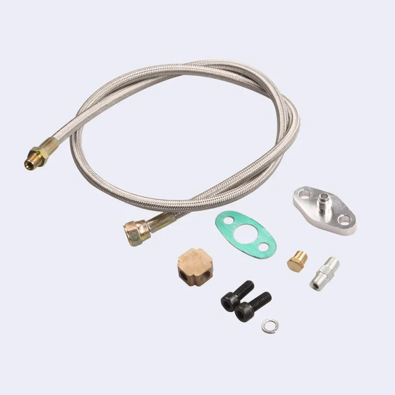 

1Set Stainless Steel Car Turbo Oil Feed Return Drain Line Kit Fit For Hot Sale For GT32 GT40 GT42 GT4294 GT4202 Auto Accessories