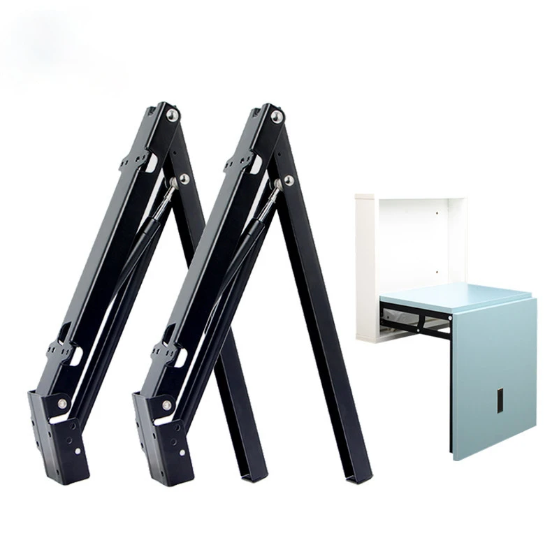 2pcs Folding Seat Stool Bracket Hinge Cold Rolled Steel Conceal Wall-Mounted Entrance Folding Stool Support Hardward Accessories