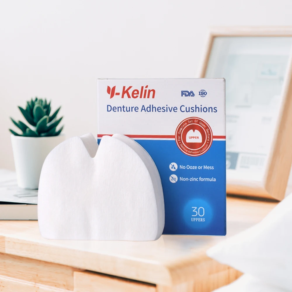 Y-Kelin Denture Adhesive Cushion 30/90/150 Pads / Pack Lower Natural Strong All Day Hold Comfort  Cushions