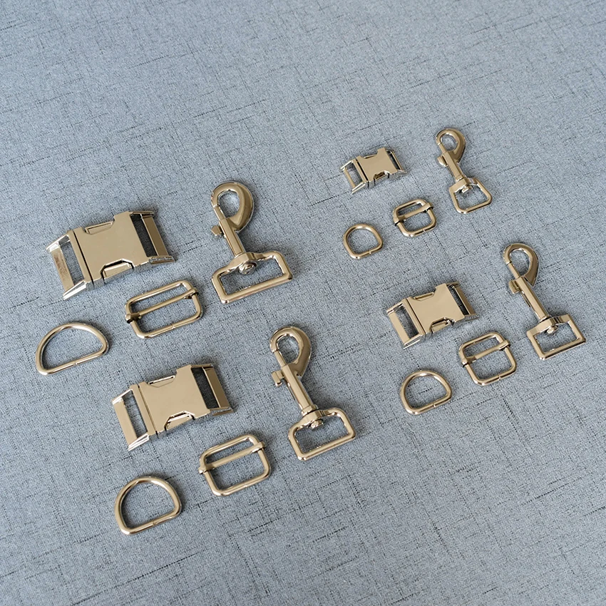 

1 Set 15mm/20mm/25mm/32mm Silver Metal Buckle for Handbag Web Belt Adjust Round Buckles Slider DIY Leather Accessory