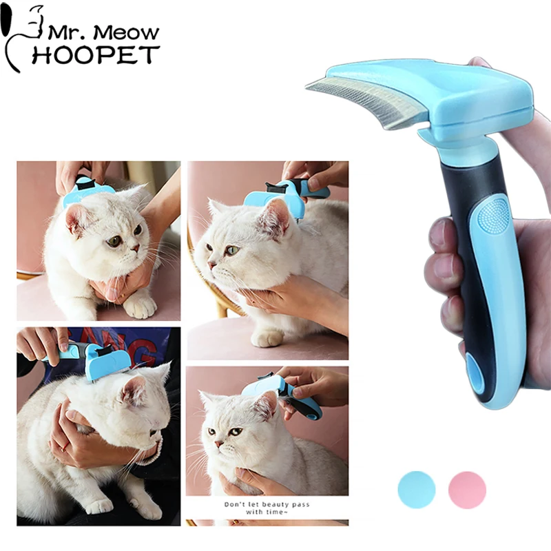 Расческа для кошек Hoopet для удаления плавающей шерсти, инструмент для ухода за шерстью домашних животных, щетка для кошек из АБС-пластика Расческа для кошек Hoopet для удаления плавающей шерсти, инструмент для ухода за шерстью домашних животных, щетка для кошек из АБС-пластика