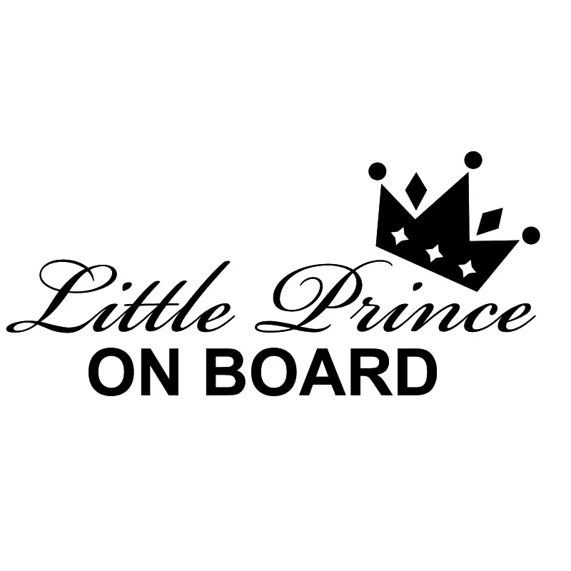 S51034 Various Sizes/Colors Car Stickers Vinyl Decal Little Prince On Board Motorcycle Decorative Accessories Waterproof