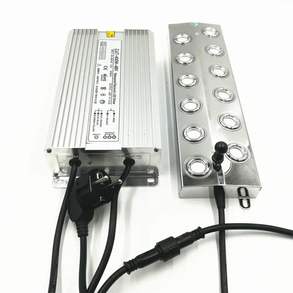 مرذاذ بالموجات فوق الصوتية ، 12 رأس ، تيار مستمر 48 فولت ، 8500 مل/ساعة ، مزود طاقة 220 فولت ، مقاوم للماء ، للدفيئة والفطر ، الاتحاد الأوروبي/الاتحاد الأفريقي/المملكة المتحدة/الولايات المتحدة