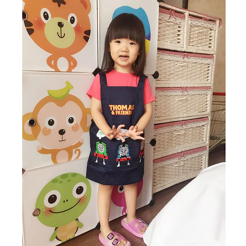 Parent-child Costumes Apron 100% Cotton Boys Girls Kids Aprons Dinner Clothes Japanese style Children's Painting Baking Apron