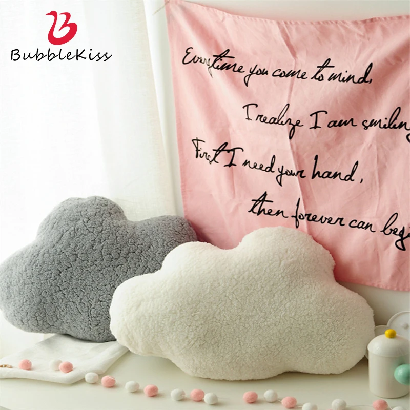 

Bubble Kiss Lovely Soft Cotton Cloud Shaped Plush Stuffed Pillow Bed Toys Home Sofa Car Gift Cushion Baby Room Decoration Pillow