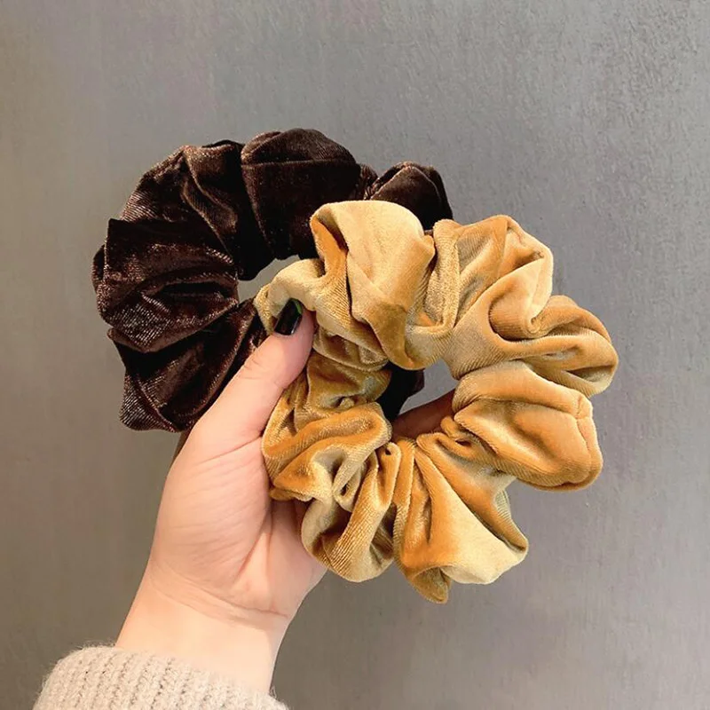 New Arrival Women\'s Winter Velvet Hair Scrunchies Hair Tie Hair Accessories Lady\'s Ponytail Holder Hair Rubber Bands Accessories