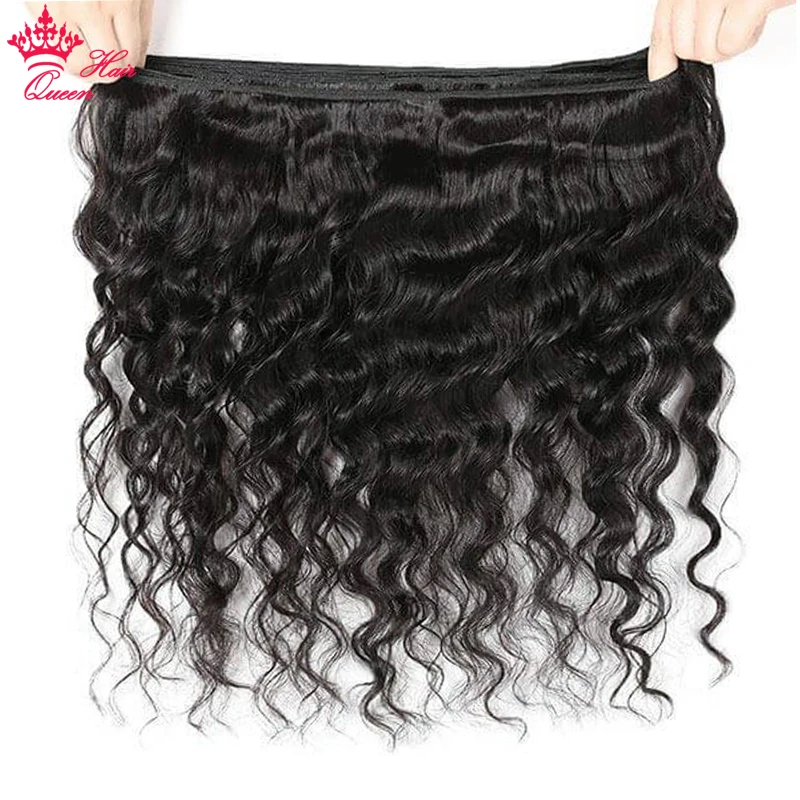 Queen Hair Loose Deep Natural Wave More Wave Hair Bundles Raw Hair Natural Color Human Brazilian Virgin Hair Extensions