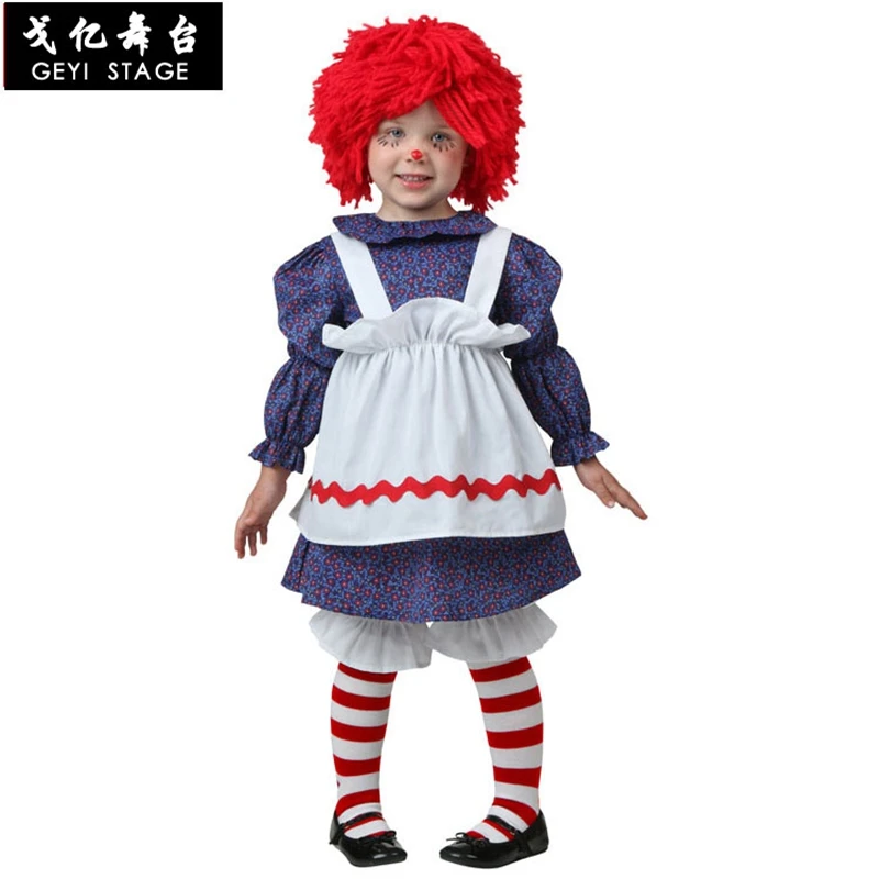 Disfraz profesional de payaso para adultos y niños, disfraz de muñeca para carnaval, circo, juego de rol, vestido de fiesta de Halloween