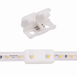 Conector de esquina en forma de I de 2 pines, enchufe medio, tira LED de 110V, 220V, 2835, 5050