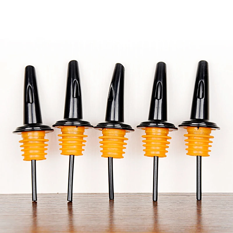 

10pcs Plastic Wine Bottle Pourer Stopper Stainless Steel Wine Liquor Spirit Pourer Free Flow Spout Stopper Barware