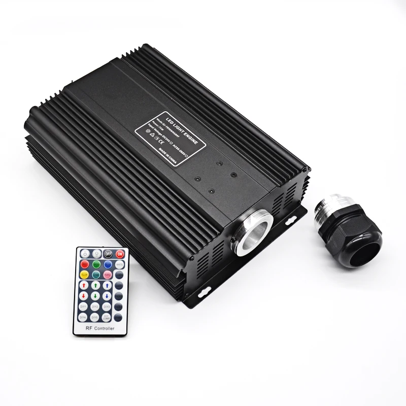 24V DMX512 Fiber Optic Light Source 90W RGB LED Engine RF 28keys Remote controlled f/Plastic cable Cinema Ceiling Star DIY Decor