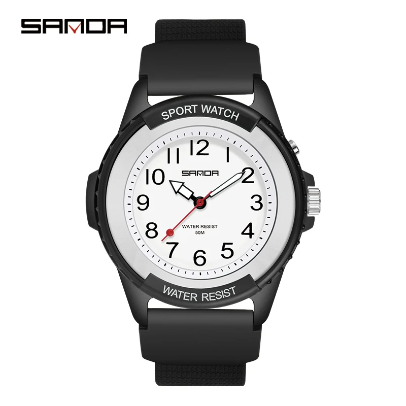 SANDA Fashion Sport men\'s Watches New Luxury Waterproof Digital Quartz Classic Top Quality WristWatch Relogio Feminino 6018