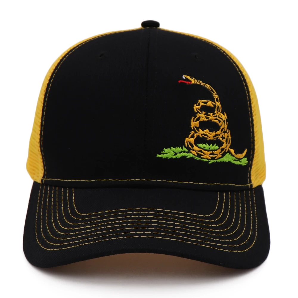 KOEP New Type Don\'t Tread On Me Snake Hat For Women Men Black White Summer Baseball Cap Mesh Snapback Dad Hats