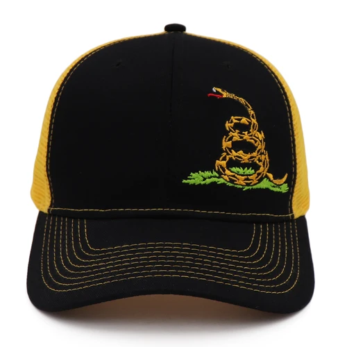 Imagen 2 del producto KOEP nuevo tipo Don't Tread On Me gorra de serpiente para mujeres hombres negro blanco gorra de béisbol de verano malla Snapback sombreros de papá
