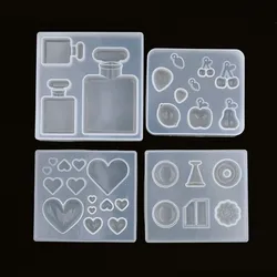 Perfume bottle heart fruits Silicone Mold for jewelry making Resin jewelry tool UV epoxy resin molds decorative crafts