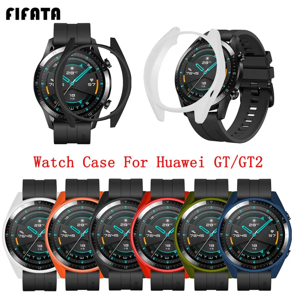 FIFATA TPU ซิลิโคนป้องกันกรณีสำหรับ HUAWEI WATCH GT/GT 2 สมาร์ทนาฬิกาสำหรับ huawei GT/GT2