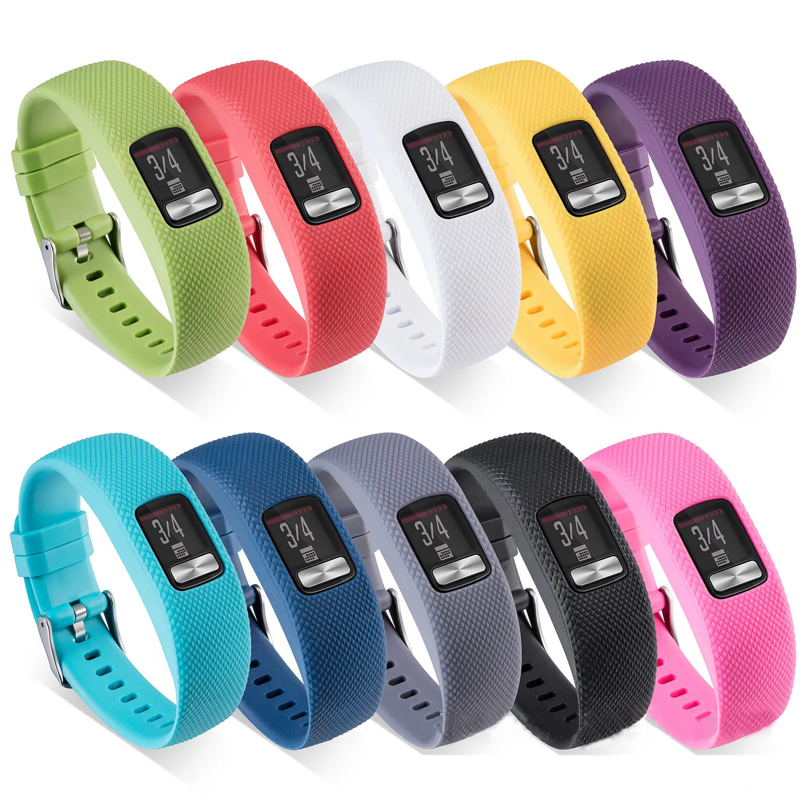 Xadrez texturizado pulseira de relógio banda para garmin vivofit 4 substituição silicone cinta para garmin vivofit4 borracha esporte pulseira