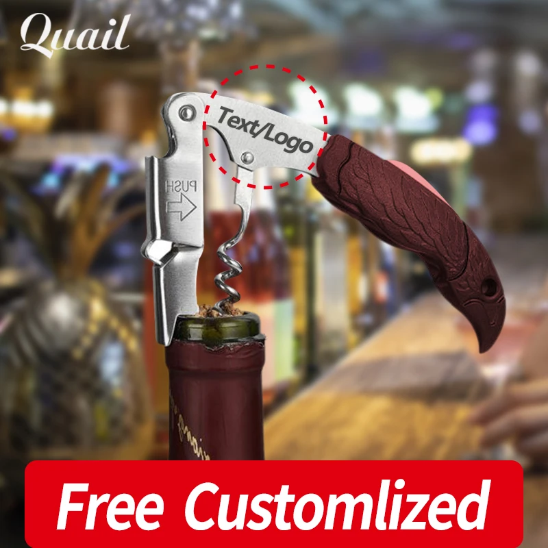 Quail Eagle Corkscrew Multifunctional bottle opener Stainless Steel Wine Corkscrew  Free Customized Logo/Text/Gift/Anniversary