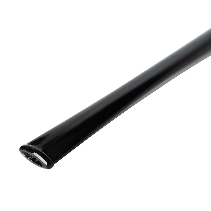 MUXIANG-Black Acrylic Mouthpiece, Tobacco Pipe Stem Replacement, Taper Shape, Long Straight, Fits 9mm Filters, Be0124