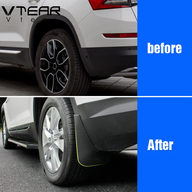 Vtear For Skoda Kodiaq Mudguards fender cover flares mud flaps Exterior car-styling Parts products Accessories decoration 17-21