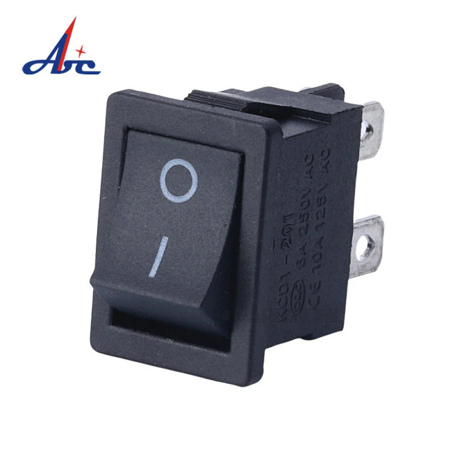 RS239 4P 6A 250V black rocker switch Electric micro switch on-off function KCD1-201-4