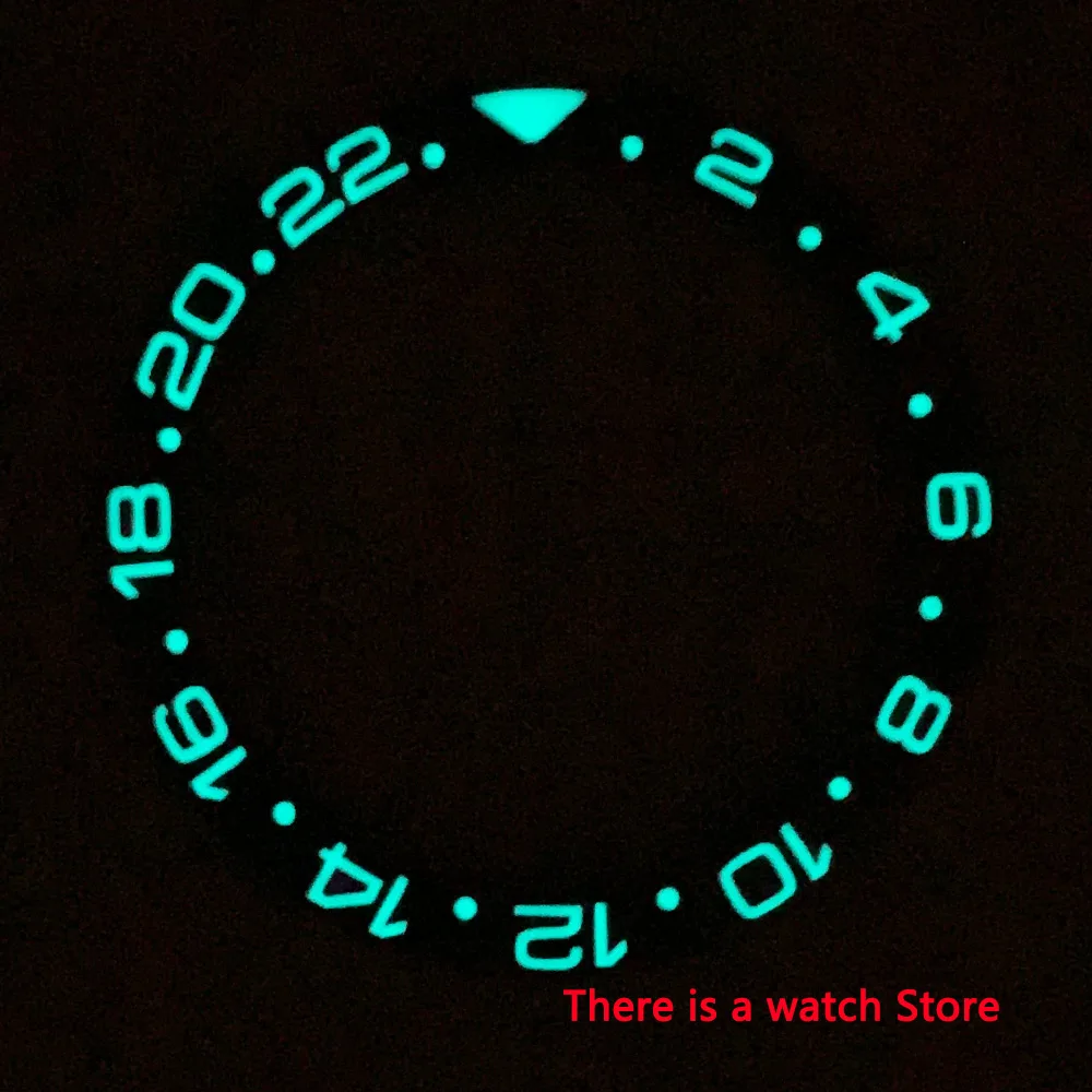 38mm ceramic bezel Insert Super Luminous Fit for 40mm Automatic GMT Men\'s Watch
