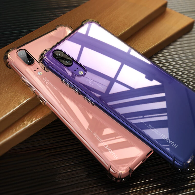 Soft TPU Silicone Shockproof Phone Case For Huawei Honor 8X MAX 9X X10 Play 3 3E 4T Pro Transparent AirBag Anti Knock Back Cover