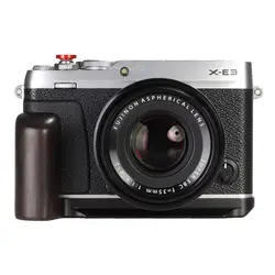 WEPOTO Fujifilm X-E3 Hand Grip Metal Ebony Wood GP-XE3