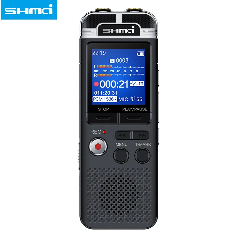 

Shmci D100 Professional Dictaphone 8GB PCM Recording Dual Mic MP3 Player Voice-activated Mini Digital Voice Recorder Pen