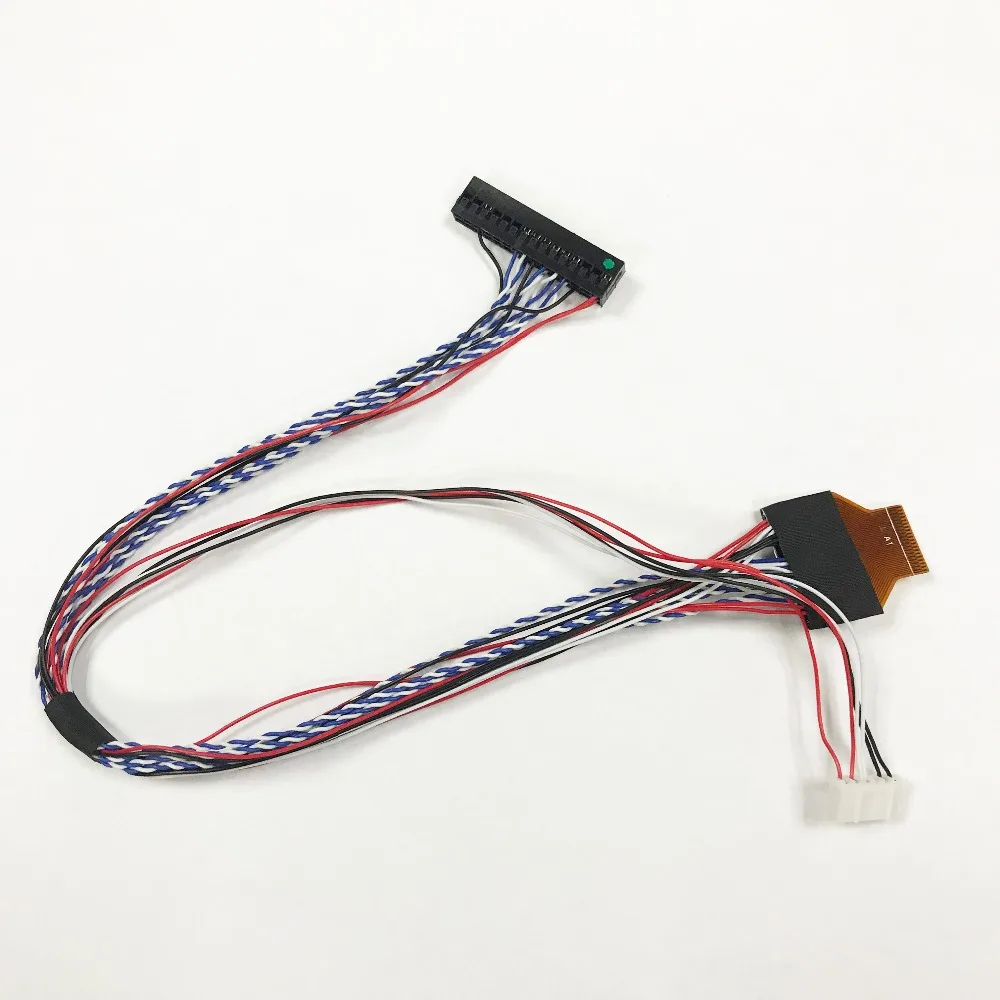 Cabo gêmeo lvds 0.3mm fpc, cabo 39pin lvds (1 canais, 8-bit), conector de 39 pinos