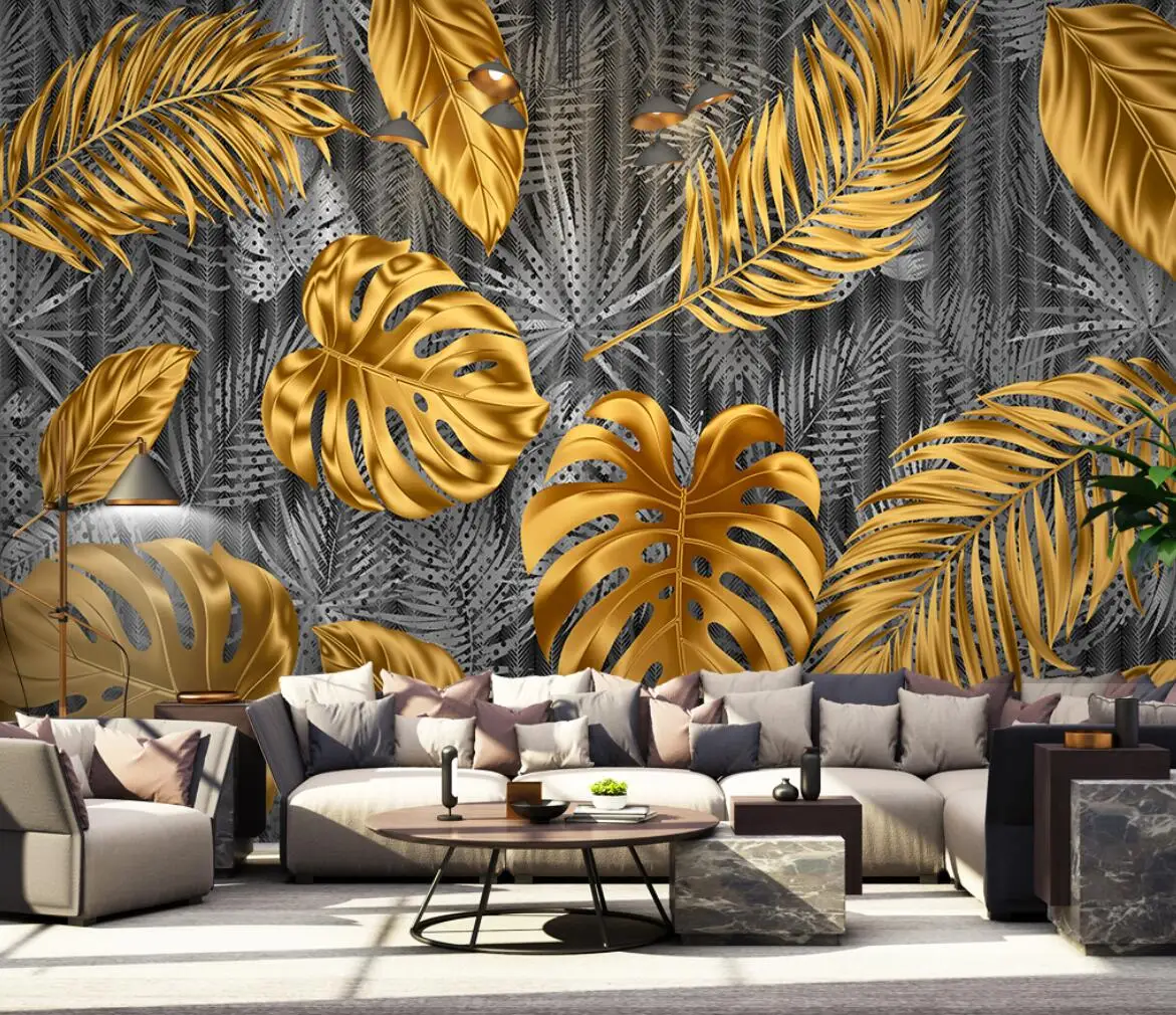 beibehang custom Southeast Asian tropical plants flowers and birds mural wallpaper TV Background Living Room Home Decoratio