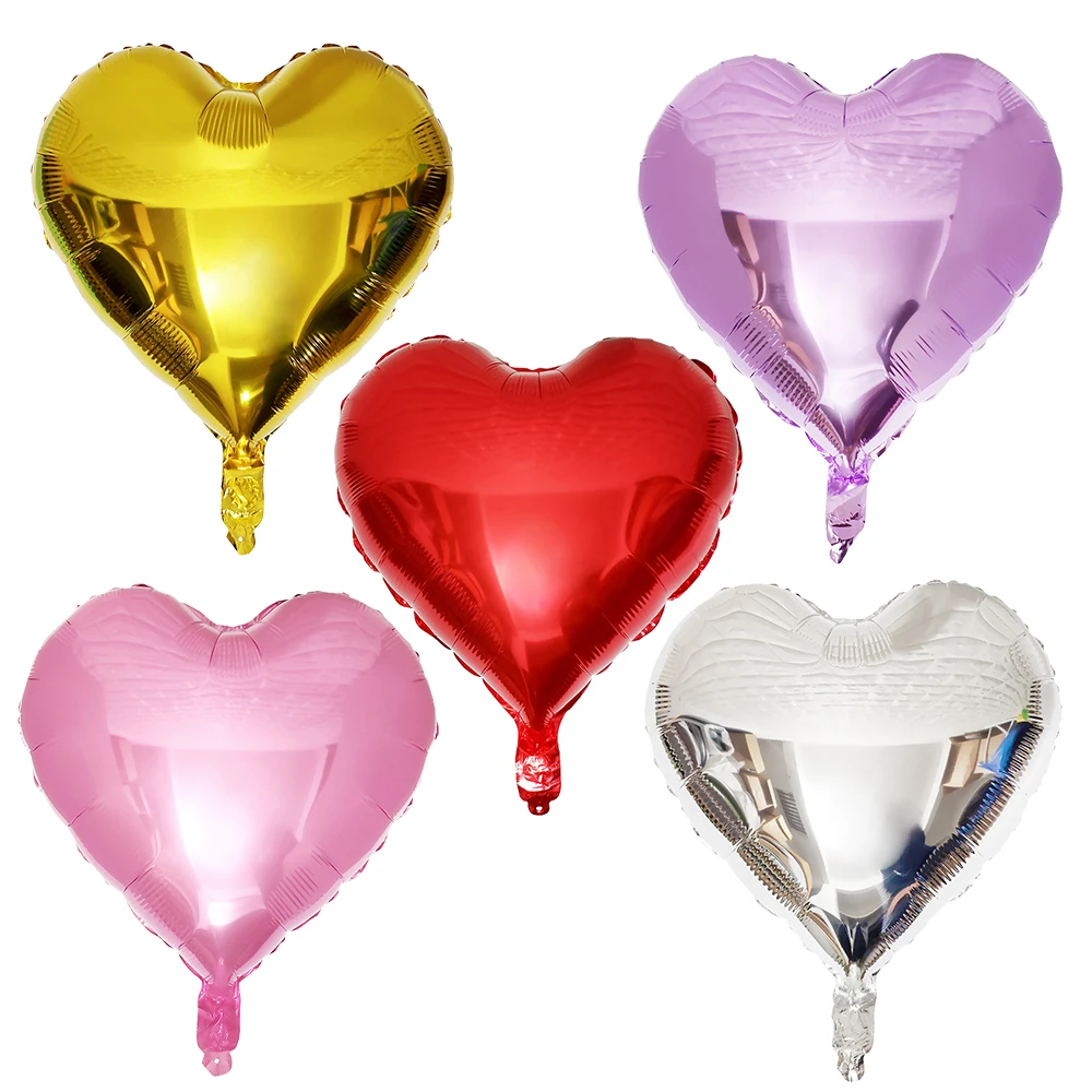 5 pcs/18 inch Helium Balloon heart Wedding star aluminum Foil Balloons Inflatable gift Birthday baloon Party Decoration Ball