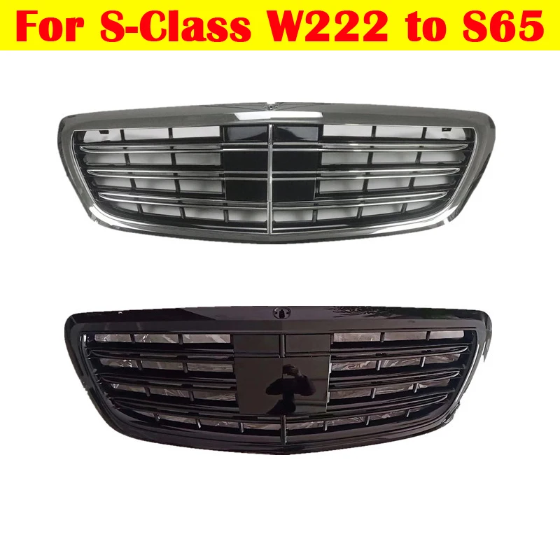 

Car Styling ABS Grill For Mercedes-Benz S-Class W222 S300 S400 S500L Middle grille for AMG S65 Style Not For Distronic