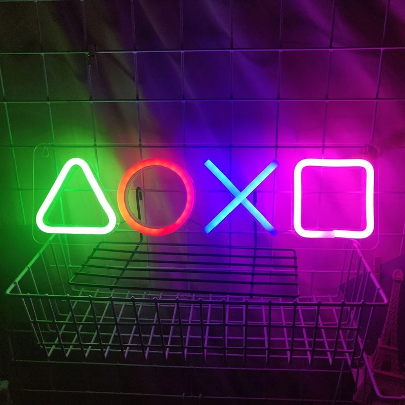 Neon Signs for Bedroom Wall Decor USB Powered Switch LED Neon Light for Game Room Living Room Teen Gamer Room Decoration