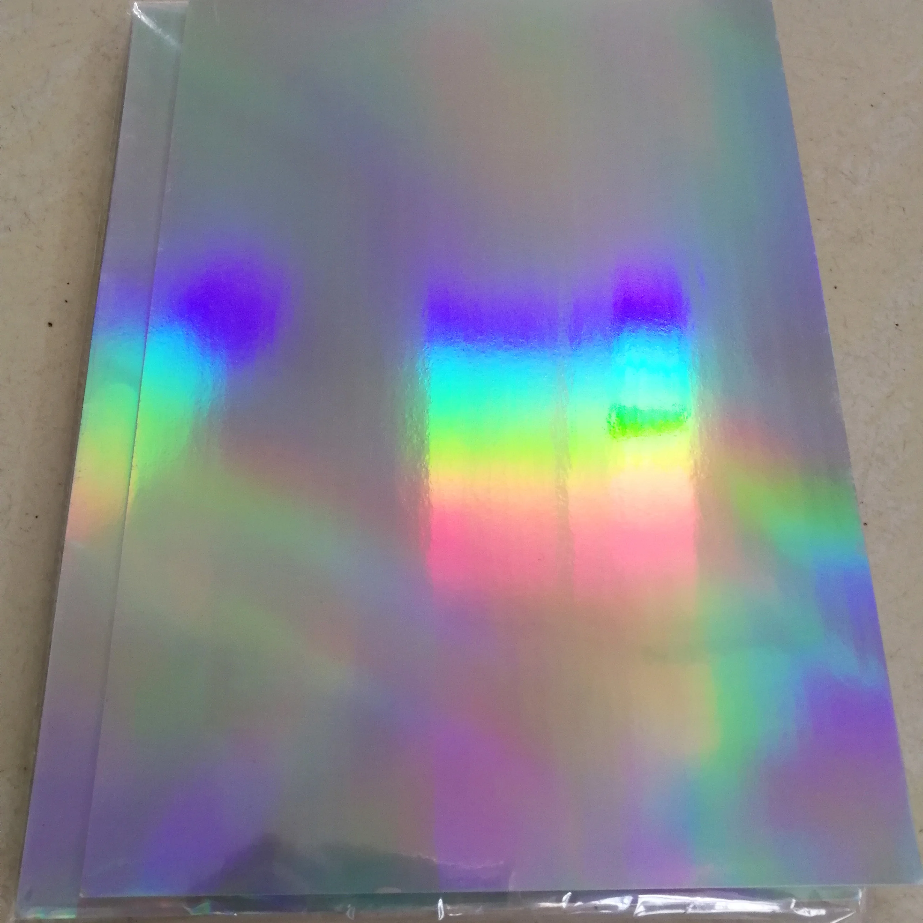 A4 Hologram Label Paper Blank Shinny Powder Spot Gold / Silver / Grids / Flat Pattern Sticker for LASER Printer
