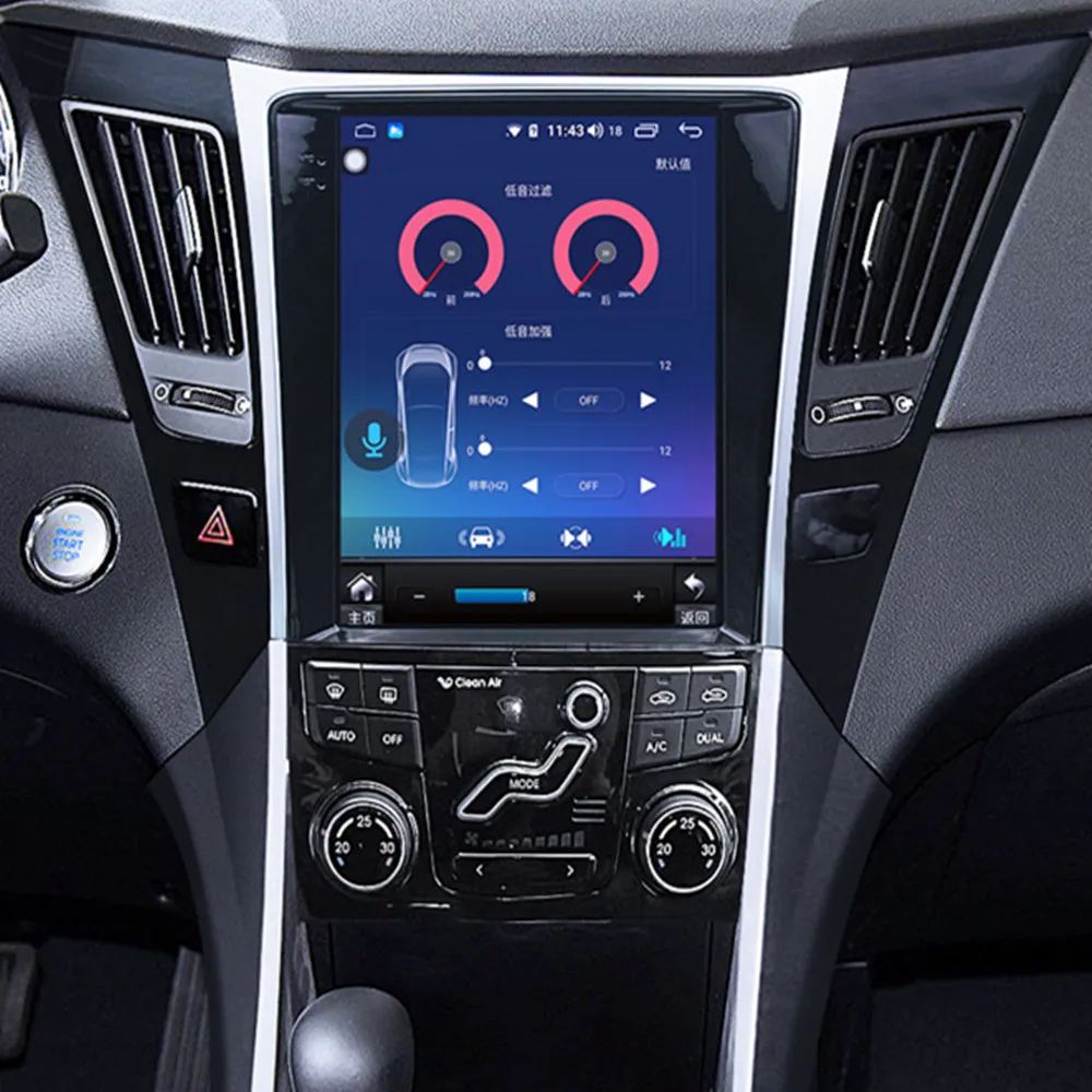 Android 14 OS 9,7 Zoll vertikaler Bildschirm Tesla-Stil Auto GPS Multimedia-Player für Hyundai Sonata 8 2010–2015 Carplay